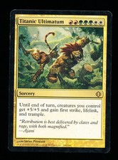 * * 1x Titanic Ultimatum x1 * * Shards of Alara MTG MP Moderately Played