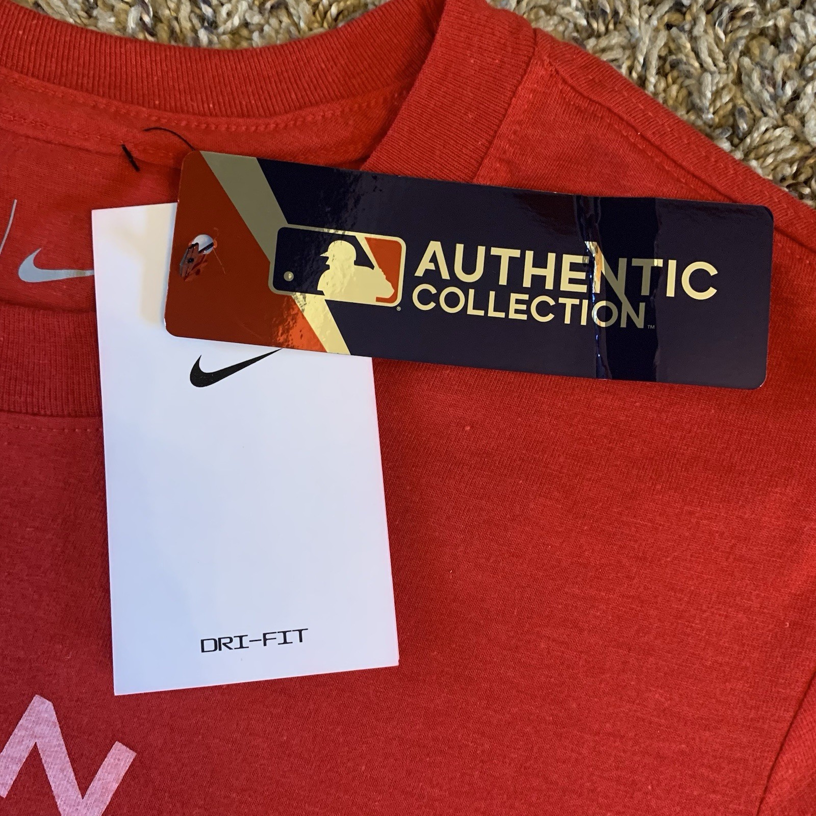 NWT Nike Washington Nationals Shirt Mens Small Red Authentic Collection Dri-Fit thumbnail 2