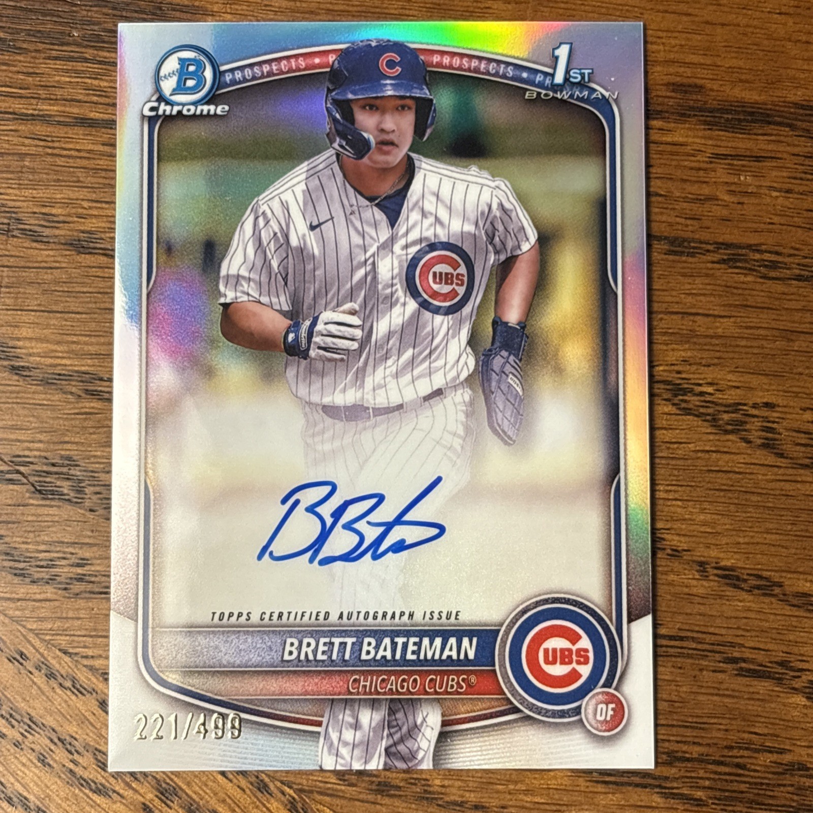 2025 Bowman Chrome Brett Bateman 1st Bowman Refractor Auto /499 #CPA-BBA Cubs