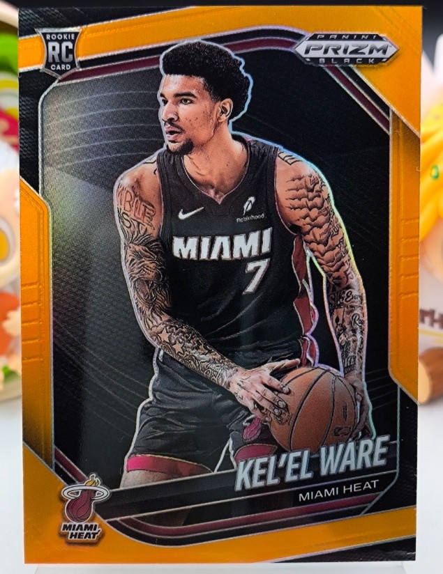 Kel'el Ware 2024-25 Panini Prizm Black Orange Prizm 31/49 RC #156