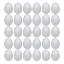 Foam Eggs 30pcs 3.15 Inch 8cm White Craft Polystyrene Eggs Smooth for Sprin...
