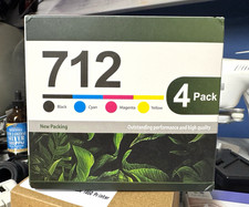 Lomentics 712 Compatible Ink Cartridges for HP 4-Pack BK/C/M/Y