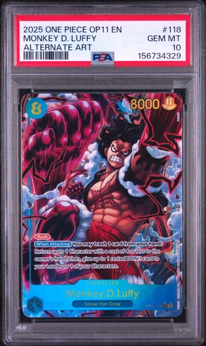 Monkey.D.Luffy (Alternate Art) graded PSA 10 for sale on eBay