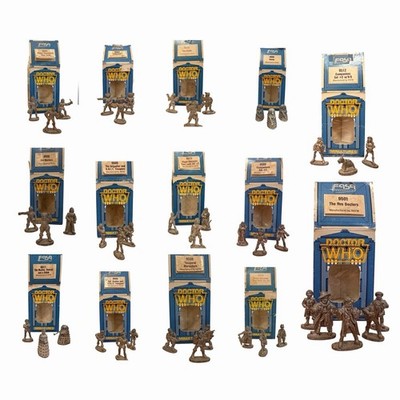 1986 Doctor Who FASA RAFM Miniatures COMPLETE SET 9501 - 9514 + Extra Daleks Lot
