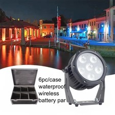 6PCS IP65 Waterproof LED Par Light 6x18W 6in1 RGBWA UV Outdoor Stage Light Case
