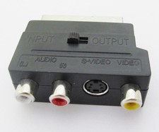 1pc RGB SCART Male to 3RCA Female an S-Video A/V Adapter