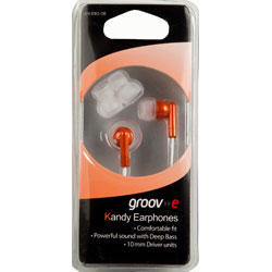 Groov-e Stereo Kandy In Ear iPod Mp3 Headphones Orange - Picture 2 of 2