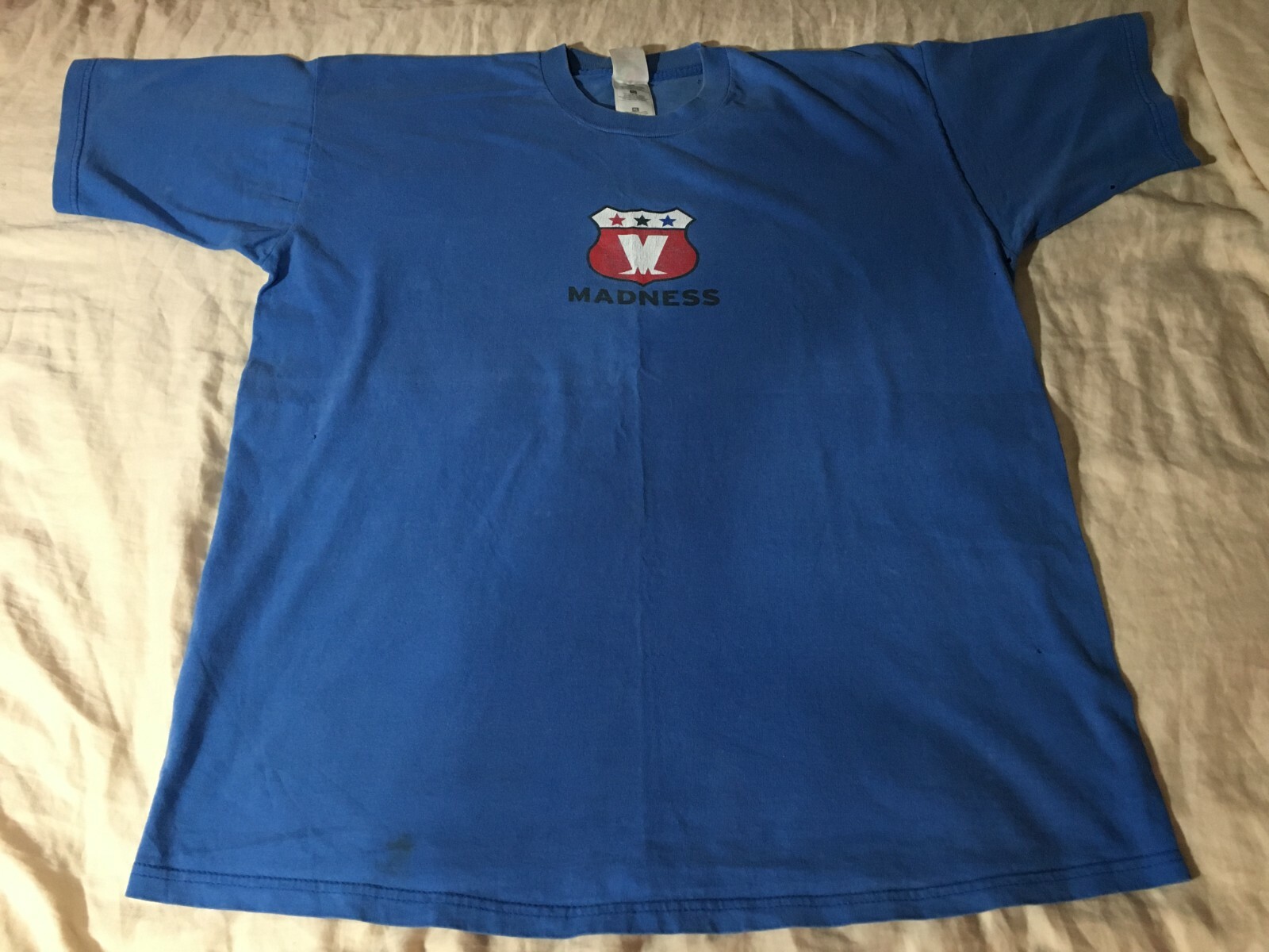 RHUDE T SHIRT Vintage Originale MADNESS 1998 TOUR Bicolore Ska Rude Boys Rude Girl