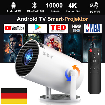 4K UHD Mini Smart Beamer 5G WiFi Heimkino Projektor LED Bluetooth Android XGODY