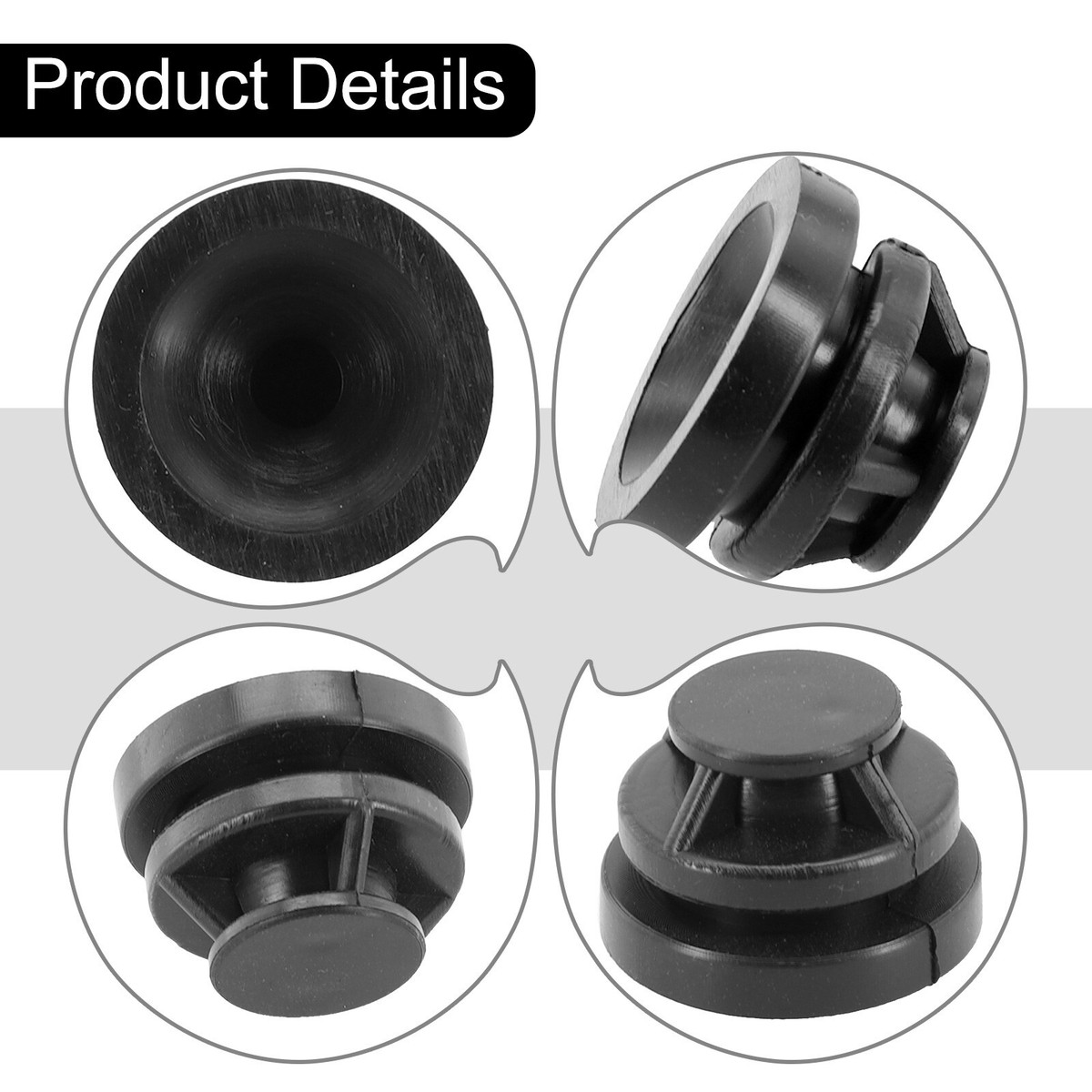 Lot De 4 Isolateurs De Capot Moteur Mazda – Référence P30110238, Caoutchouc Noir, Compatible CX-5/3/2
