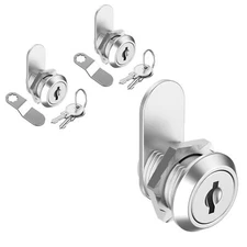 2 Pack 5/8" Cam Locks with Keys Zinc Alloy Mailbox and Cabinet Drawer Locks