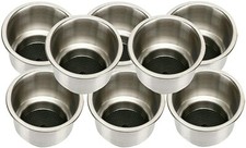 8x Marine Stainless Steel Cup Holder Insert With Drain For Boat Drink Holder Rv 8x Marine Stainless Steel Cup Holder Insert With Drain For Boat Drink Holder Rv