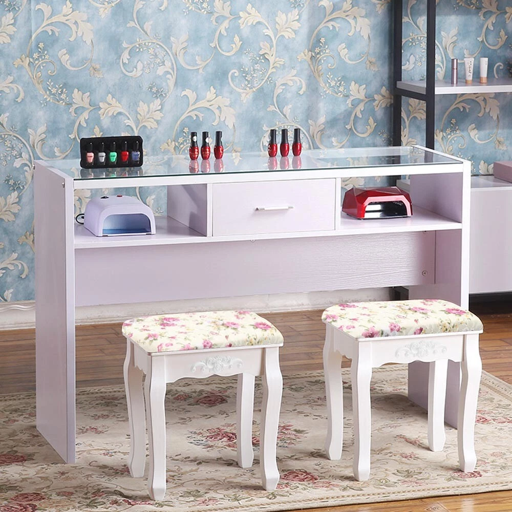 Rose Vintage Dressing Table Stool Piano Bedroom Rest Makeup Seat