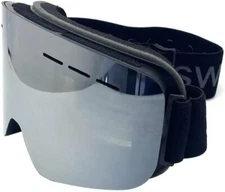 Swiss Tech Unisex Ski Goggle Black Lens Black Frame Black Strap