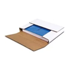 50pk 200 Page Mailer 11-1/8x8-5/8x1 White Multi Depth Corrugated Book Mailer Box