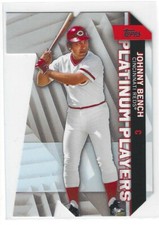 Johnny Bench 2021 Topps Platinum Players Die Cut Card PDC-6 Cincinnati Reds