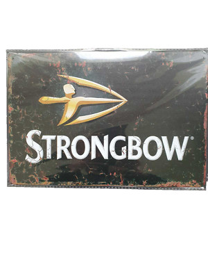 Strongbow Blechschild Plakette Männerhöhle Bier Retro Vintage Pub Bar Garage KOSTENLOSER VERSAND