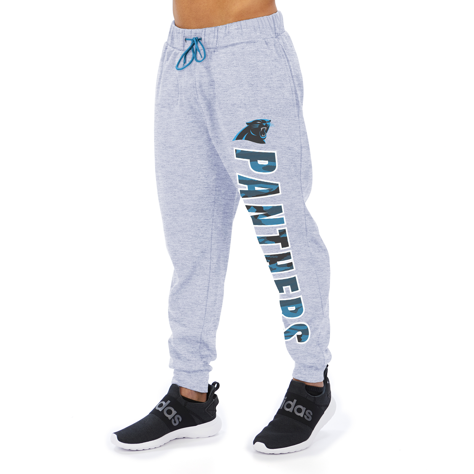 Мужские кроссовки Zubaz NFL Carolina Panthers Heather Grey для бега трусцой с камуфляжным рисунком