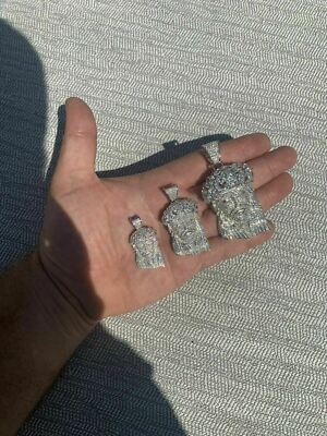 Cuarzo Hialino De Brasil Talla Diamante En Colgante De Plata De Ley
