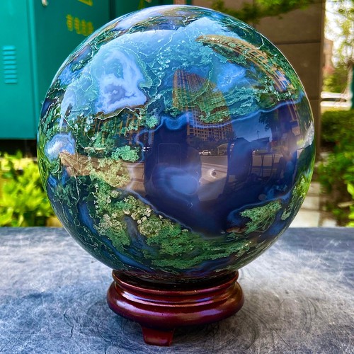 14.21LB Natural Water Grass Agate Crystal Ball Quartz Energy Ball - 第 13/14 張圖片