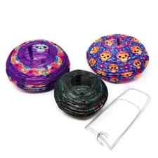 Dia de los Muertos Paper Lanterns 3 pcs Assorted Set Party Patio Decoration 2 PK