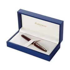 Waterman Carene Fountain Pen  Amber Shimmer & Gold 18K Gold Fine Pt New In Box