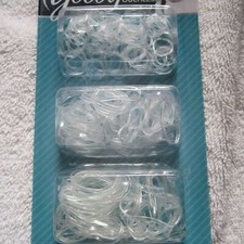260 Goody Value Pack Clear Ouchless No Metal 3 Sizes Poly Elastic Hair Bands