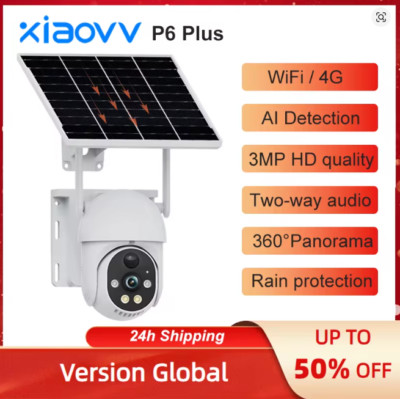 XIAOVV 3MP P6Plus WiFi/4G Außenkamera mit integriertem Akku Videoüberwachung