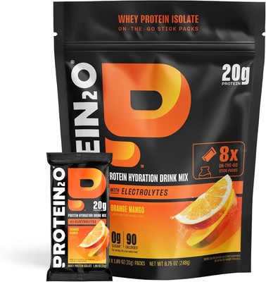 Protein2o 20g Whey Protein Isolate Clear Protein Powder, 370mg of Electrolytes