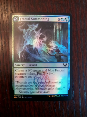 MTG Fractal Summoning (187) Strixhaven School of Mages NM FOIL