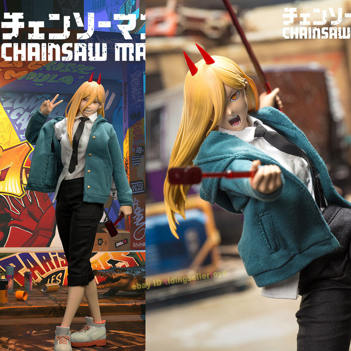 ThreeZero CHAINSAW MAN Power 1/6 Action Figure 12'' 3Z0408 Collection 3A ThreeZero CHAINSAW MAN Power 1/6 Action Figure 12'' 3Z0408 Collection 3A