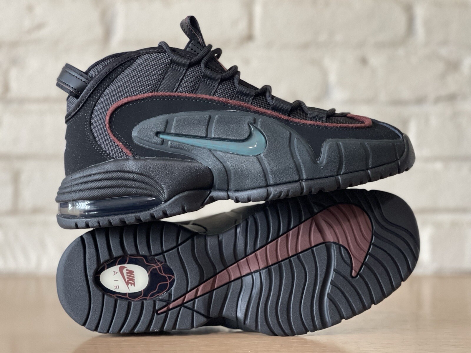 PONY Nike Air Max Penny 1 Sbiadito Abete Nero Scarpe Sneakers Scarpe da Ginnastica Uomo Taglia 8 5 Nuove