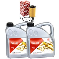 MotoröL Set MotoröL Febi SAE 5W-40 8 Liter + ÖLfilter FüR Mercedes E-Klasse CLS