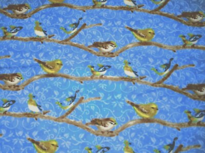 New Off the Bolt; Henry Glass Birdsong ( Little Birds) 100% Cotton. SALE $5.00