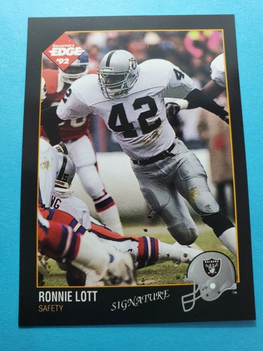 Certified Authentic Auto Ronnie Lott 1992 Collector's Edge Signature Auto HOF - Picture 3 of 4