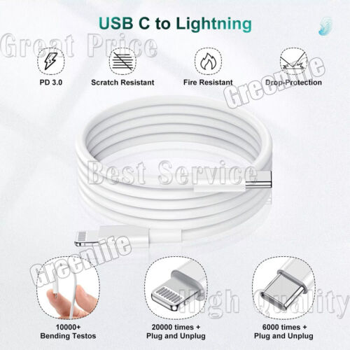 1/2M USB-C to iPhone Cable Fast Charger&Data For iPhone 14 13 12 11 Pro Max - Picture 3 of 15