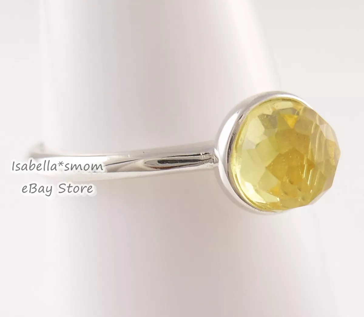 Pandora ring shop yellow stone