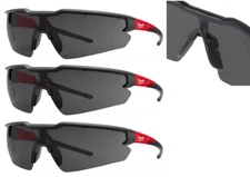 3-Pack Milwaukee Tinted Safety Glasses Anti-Scratch, Hard Coat Protects Lenses
