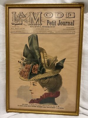 ANTIKER DRUCK SYLVIA LA MODE PETIT JOURNAL 1898 FRANZÖSISCHE COUTURE MODE VINTAGE 