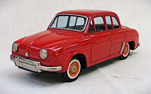 Vintage Red Tin Friction Renault Toy Car