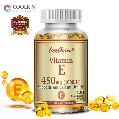 Vitamin E 1000 IU 450mg Capsules - Supports Skin Health, Anti-Aging, Antioxidant