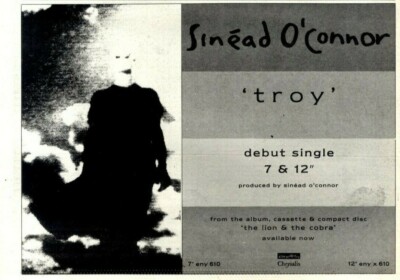 31/10/87PT30 Debut Single Advert 7X11 Sinead O'connor. Troy