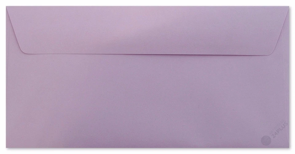 BRIEFUMSCHLÄGE24PLUS 25x Briefumschläge mit Haftstreifen Flieder DIN lang (22 x 11 cm)