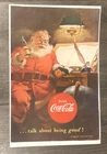 Santa Claus Coca Cola Good Boys Girls List Coke Back Cover 1951 Vintage Print Ad