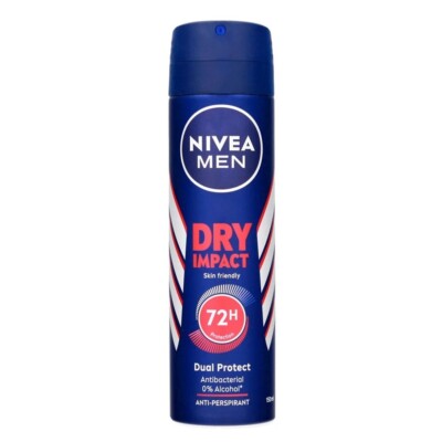 34,39 /L - 6x Nivea Men Deospray 72H Dual Protect - Dry Impact - 150ml