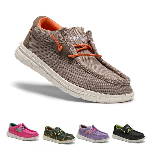 Youth Boys Girls Comfort Loafers Knit Mesh Lightweight Slip on Casual Shoes