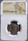 Oretani People Ngc Graded Ancient Celtic Iberian Coin 150-100Bc Bull Castulo