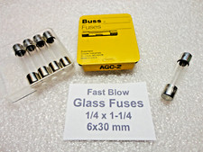 2 Amp, Fast Blow Glass Fuses, 6 x 30mm 1/4 x 1-1/4 250 Volts, USA Quick Ship
