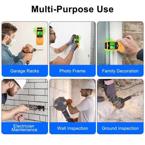 5 in 1 Digital Stud Finder Wood Metal Pipe Wire Wall Scanner Sensor LCD Detector - Bild 9 von 10