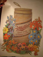 MILLER HIGH LIFE BEER VINTAGE 1970's ALCOHOL IRON ON TRANSFER -NICE, B-18